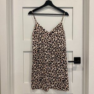 Leopoard-print Slip Dress - Adjustable Mini - Fits XS/S/M